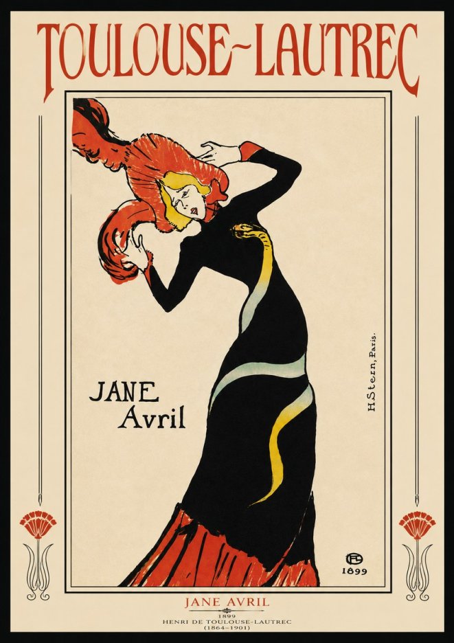 Toulouse-Lautrec Jane Avril I No3 - Plakát