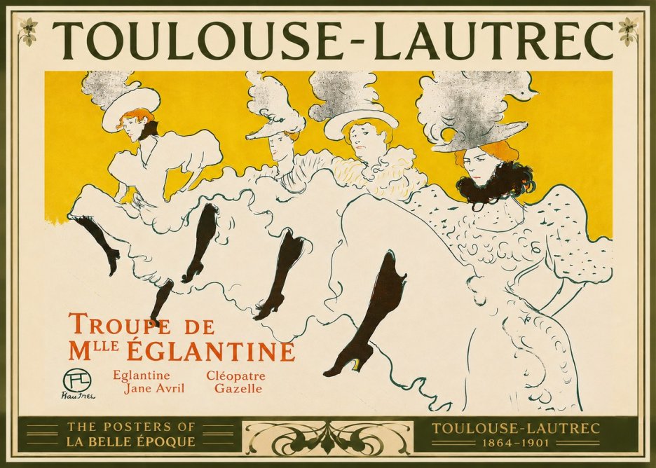 Toulouse-Lautrec Troupe De Mlle Églantine No4 - Plakát