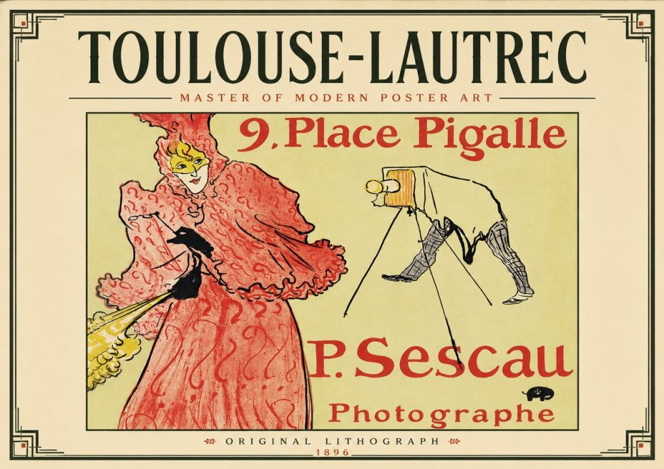 Toulouse-Lautrec 9. Place Pigalle No5 - Plakát