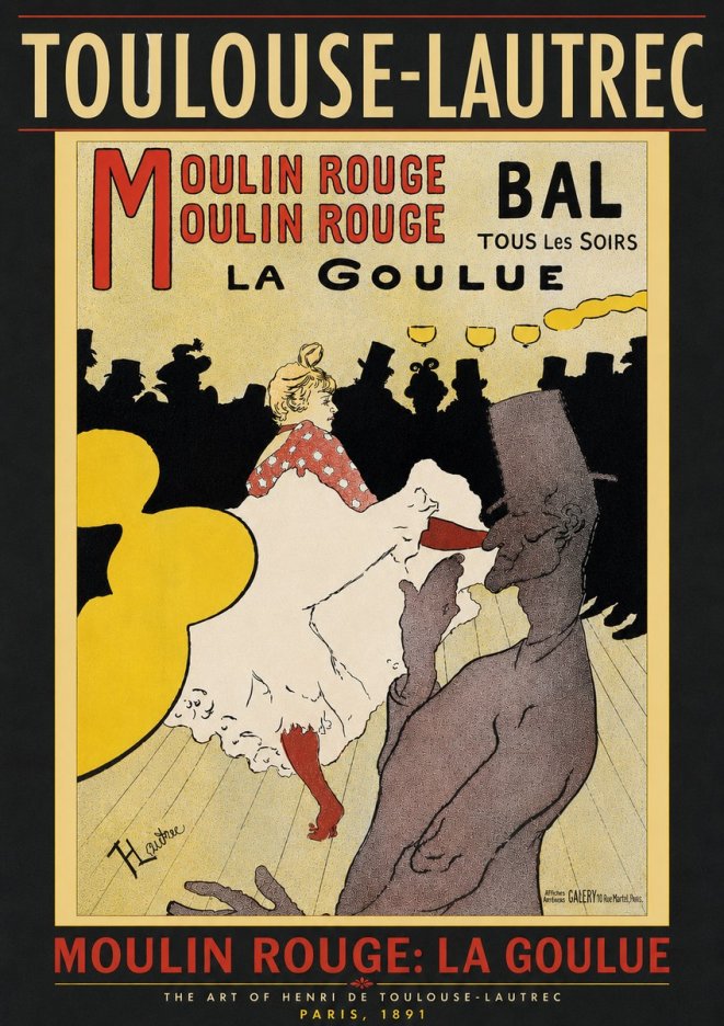 Toulouse-Lautrec Moulin Rouge: La Goulue No5 - Plakát