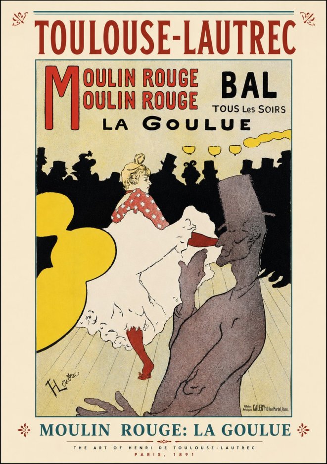 Toulouse-Lautrec Moulin Rouge: La Goulue No6 - Plakát