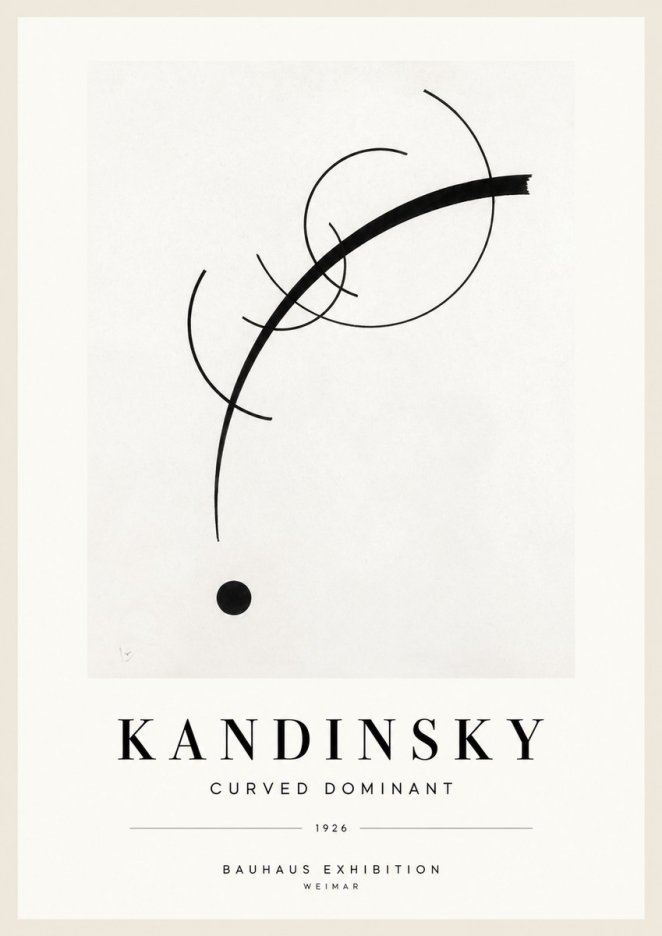Kandinsky Curved Dominant No1 - Plakát