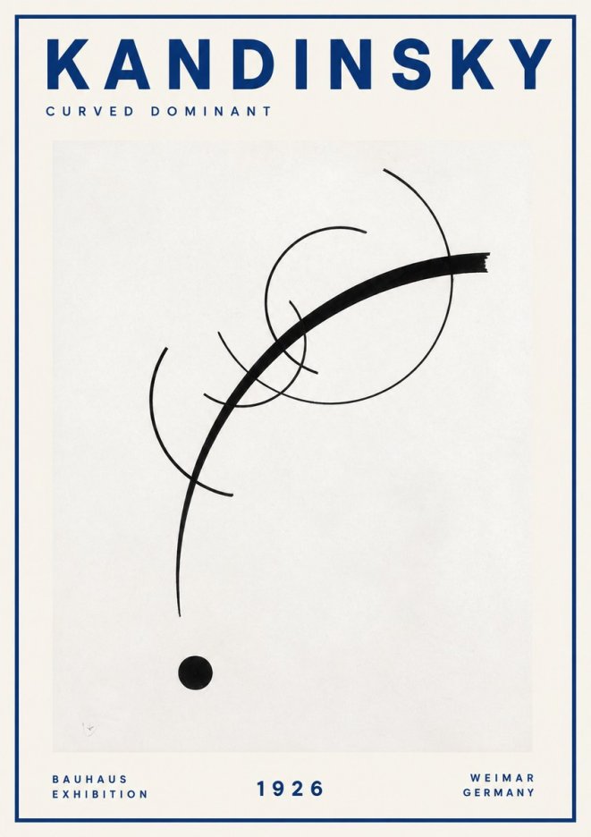 Kandinsky Curved Dominant No2 - Plakát