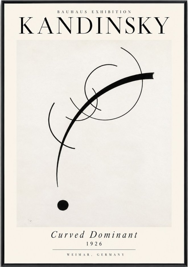 Kandinsky Curved Dominant No4 - Plakát
