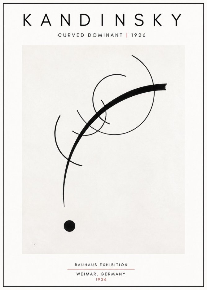 Kandinsky Curved Dominant No5 - Plakát