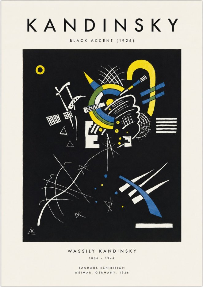 Kandinsky Black Accent (1926) No1 - Plakát