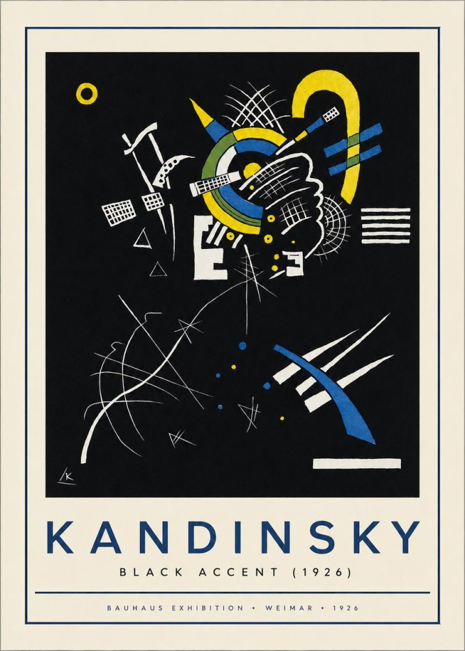 Kandinsky Black Accent (1926) No2 - Plakát