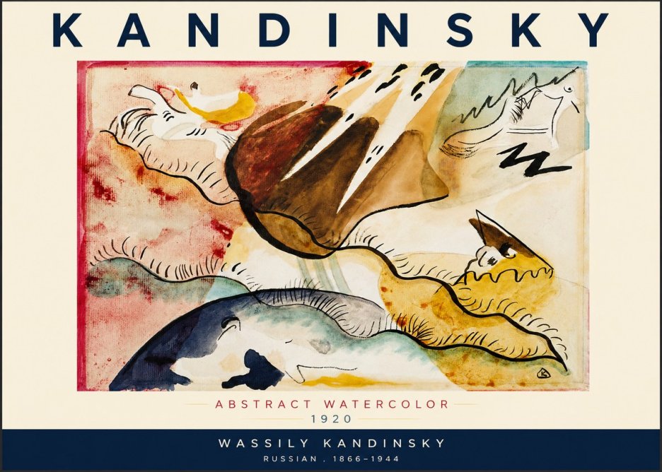 Kandinsky Abstract Watercolor No2 - Plakát