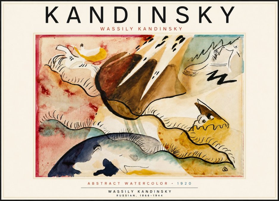 Kandinsky Abstract Watercolor No4 - Plakát