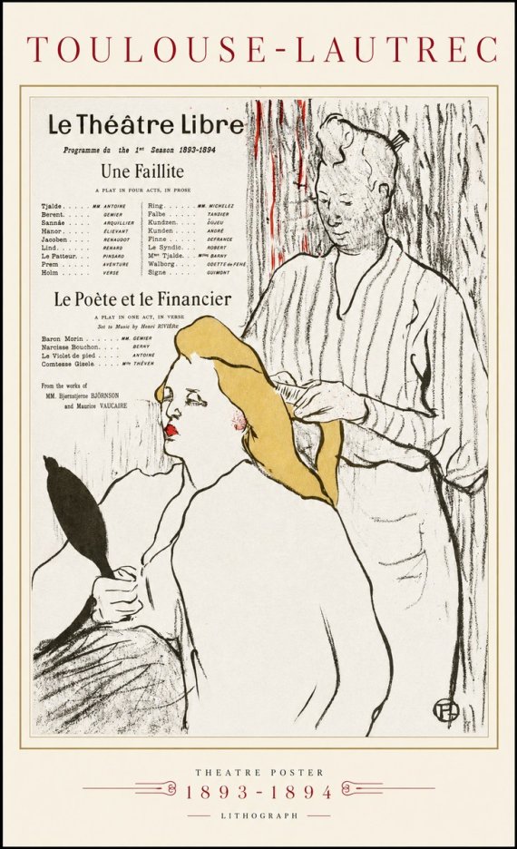 Toulouse-Lautrec Le Théâtre Libre - Une Faillite / Le Poète Et Le Financier No1 - Plakát