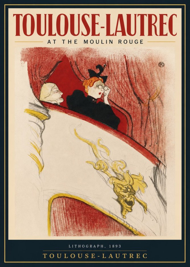 Toulouse-Lautrec At the Moulin Rouge I No2 - Plakát