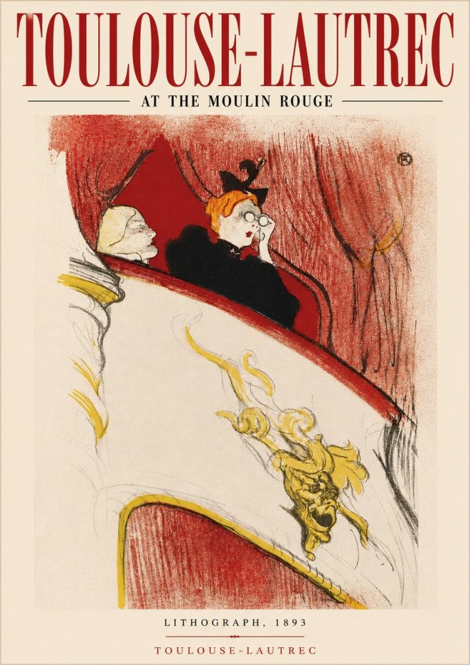 Toulouse-Lautrec At the Moulin Rouge I No3 - Plakát
