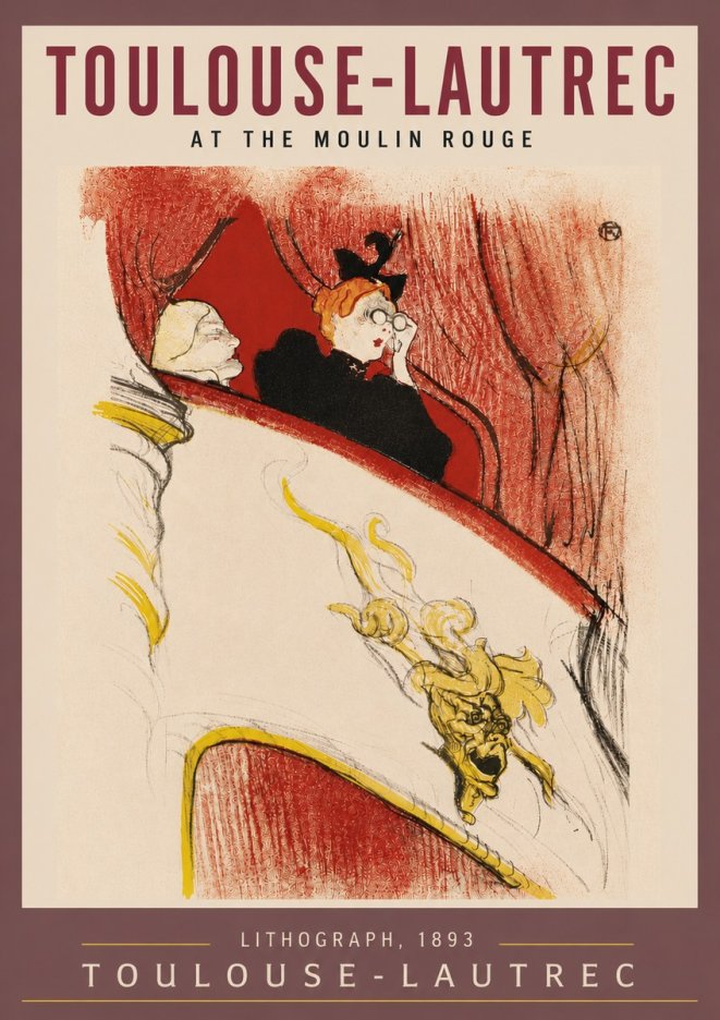 Toulouse-Lautrec At the Moulin Rouge I No5 - Plakát