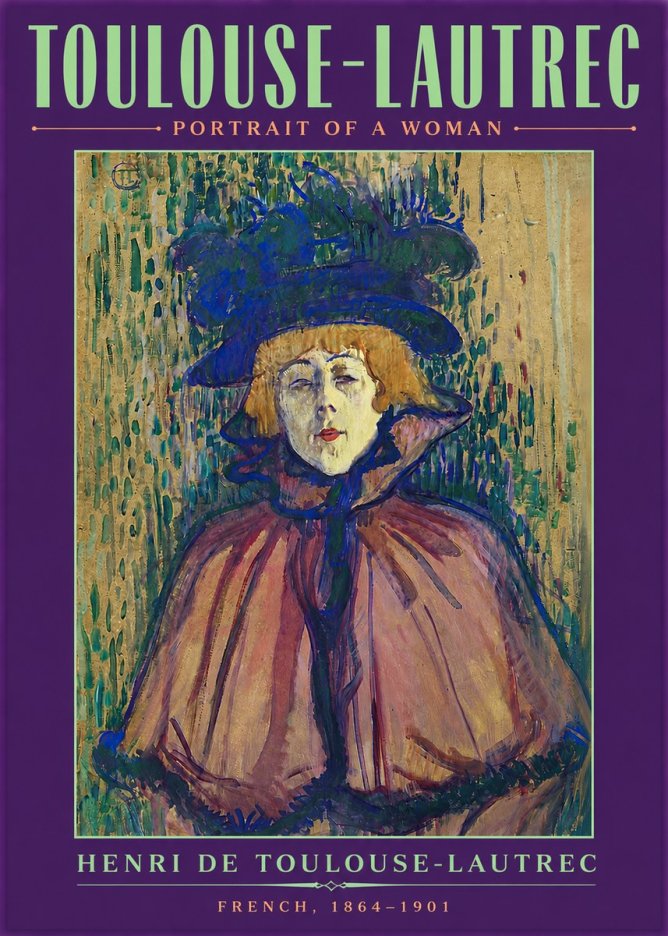 Toulouse-Lautrec Portrait of a Woman I No4 - Plakát