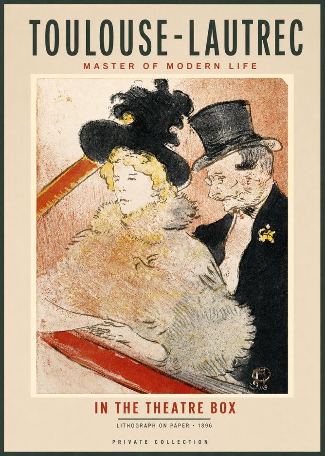Toulouse-Lautrec In the Theatre Box No2 - Plakát