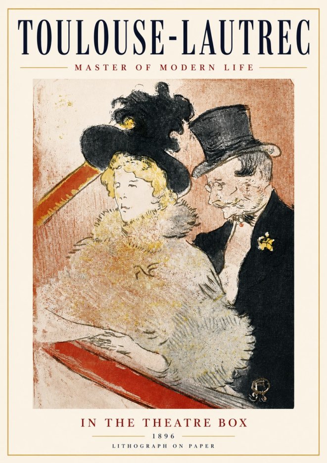 Toulouse-Lautrec In the Theatre Box No3 - Plakát