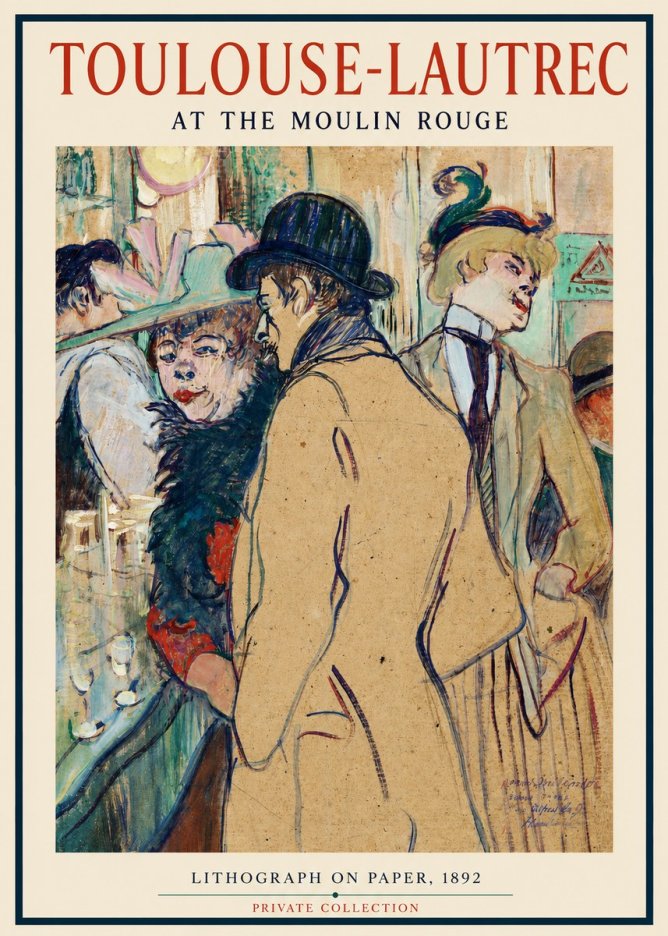 Toulouse-Lautrec At the Moulin Rouge II No2 - Plakát