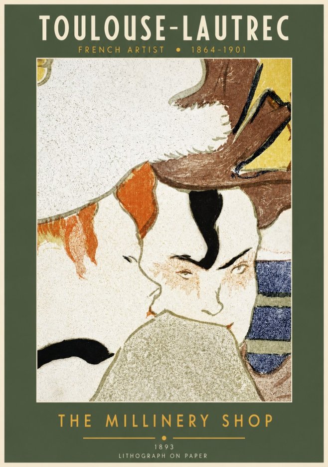 Toulouse-Lautrec The Millinery Shop No2 - Plakát