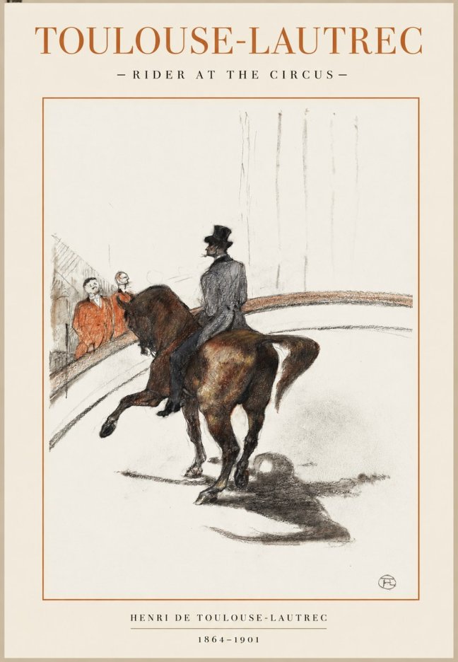 Toulouse-Lautrec Rider at the Circus No1 - Plakát
