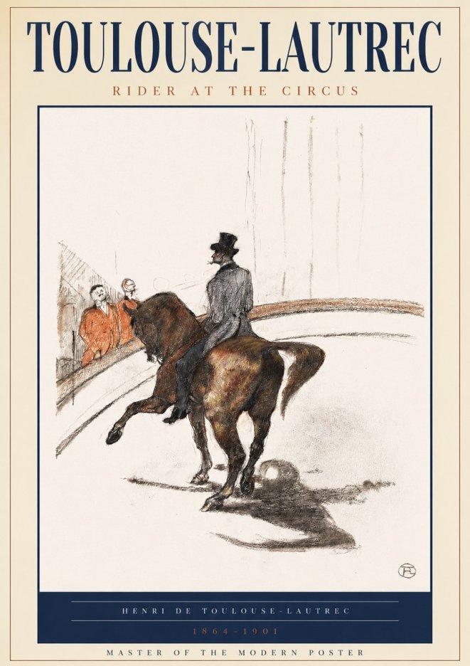 Toulouse-Lautrec Rider at the Circus No2 - Plakát