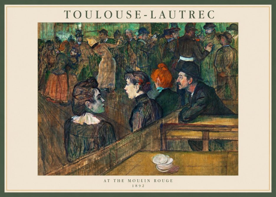 Toulouse-Lautrec At the Moulin Rouge V No1 - Plakát