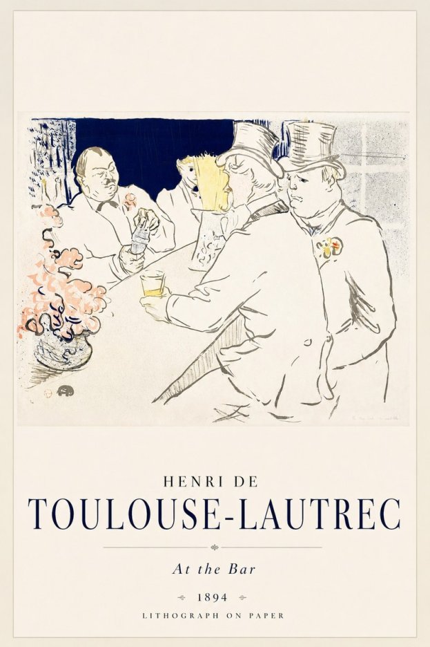 Toulouse-Lautrec At the Bar No1 - Plakát