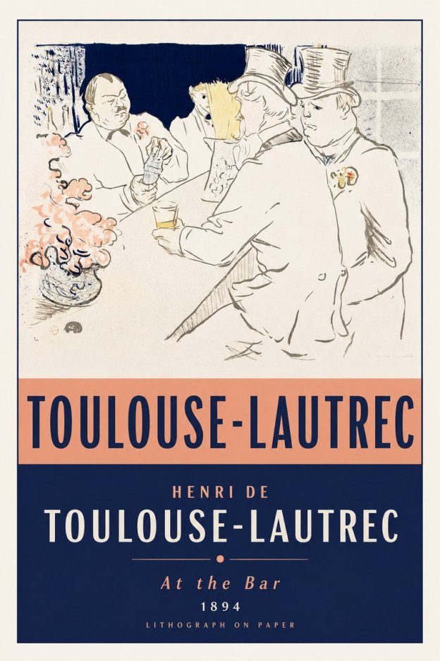 Toulouse-Lautrec At the Bar No2 - Plakát