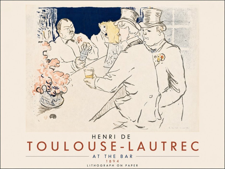 Toulouse-Lautrec At the Bar No6 - Plakát