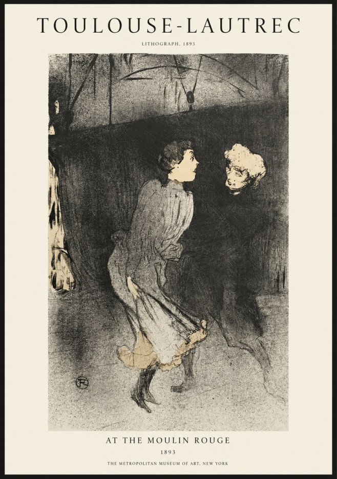 Toulouse-Lautrec At the Moulin Rouge VI No1 - Plakát