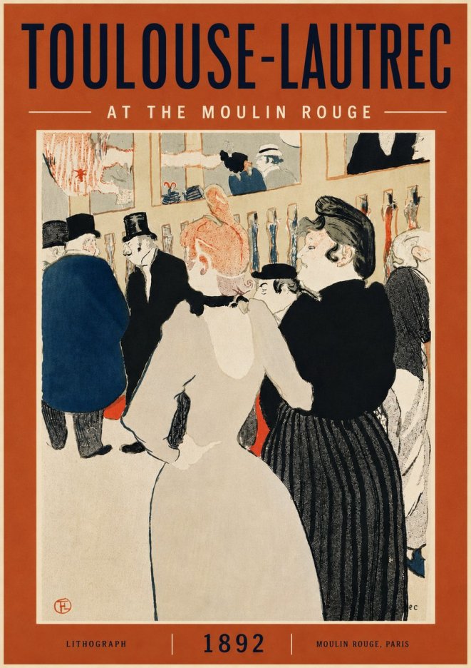 Toulouse-Lautrec At the Moulin Rouge VII No5 - Plakát