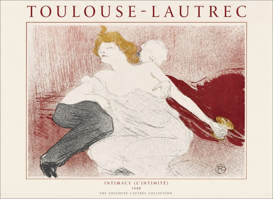 Toulouse-Lautrec Intimacy (L'intimité) No1 - Plakát