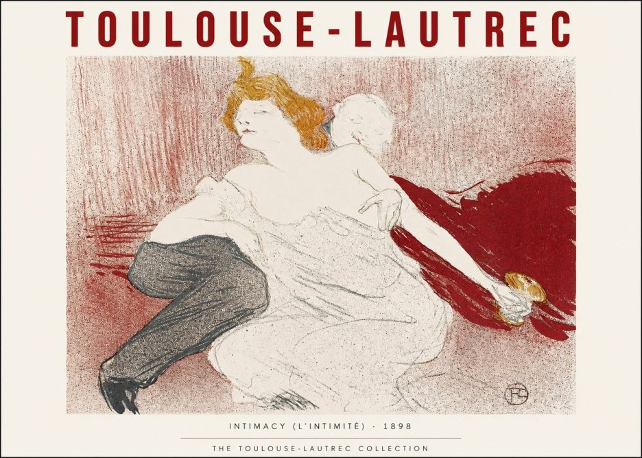 Toulouse-Lautrec Intimacy (L'intimité) No2 - Plakát