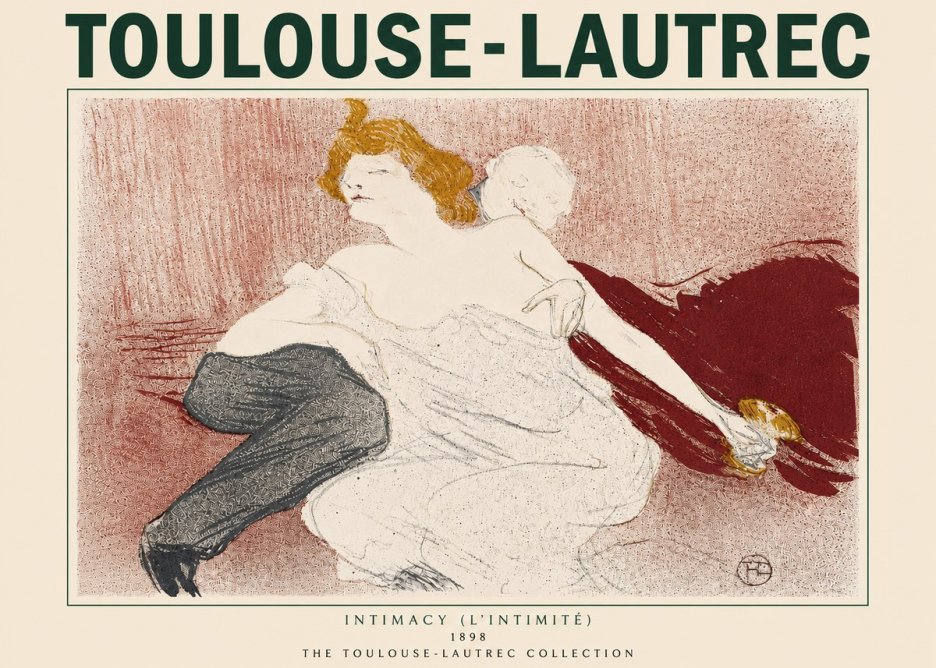 Toulouse-Lautrec Intimacy (L'intimité) No4 - Plakát