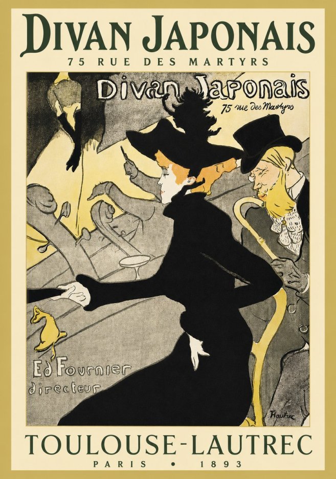 Toulouse-Lautrec Divan Japonais No3 - Plakát