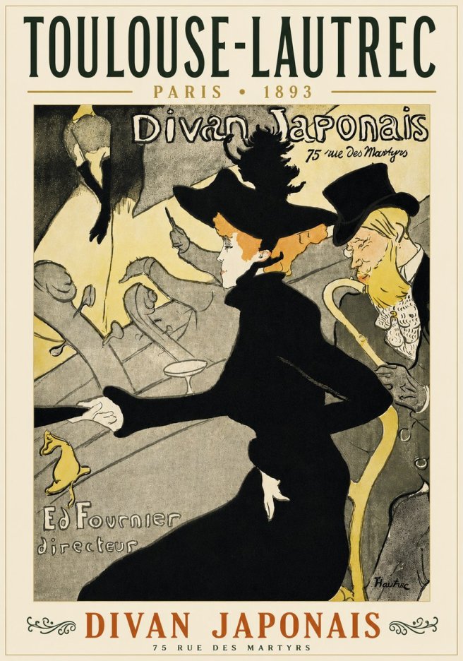 Toulouse-Lautrec Divan Japonais No4 - Plakát