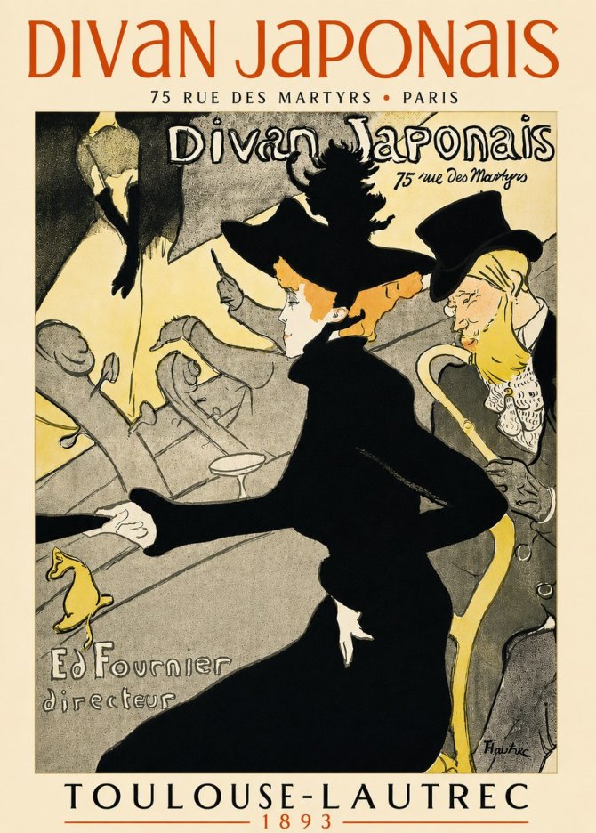 Toulouse-Lautrec Divan Japonais No5 - Plakát