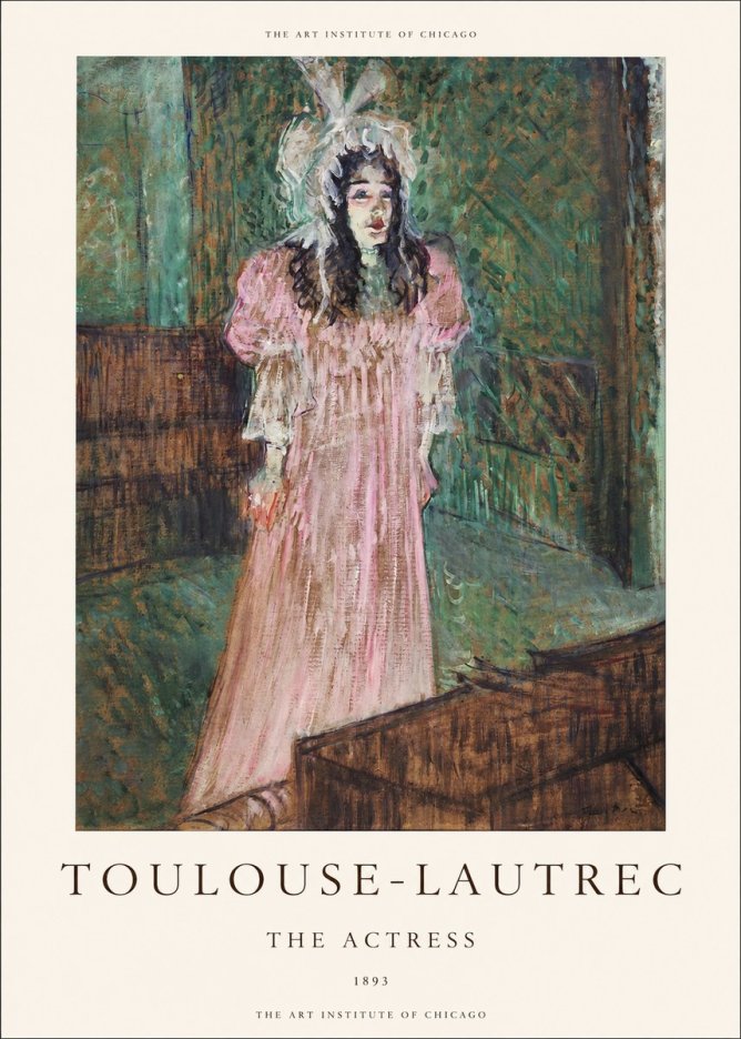Toulouse-Lautrec The Actress No1 - Plakát