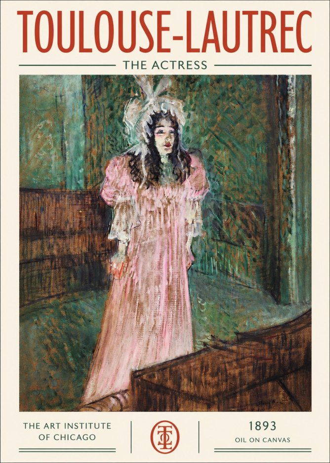 Toulouse-Lautrec The Actress No2 - Plakát