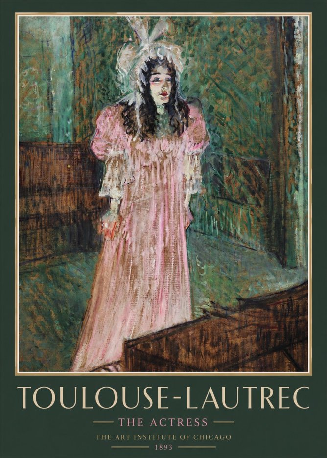 Toulouse-Lautrec The Actress No3 - Plakát