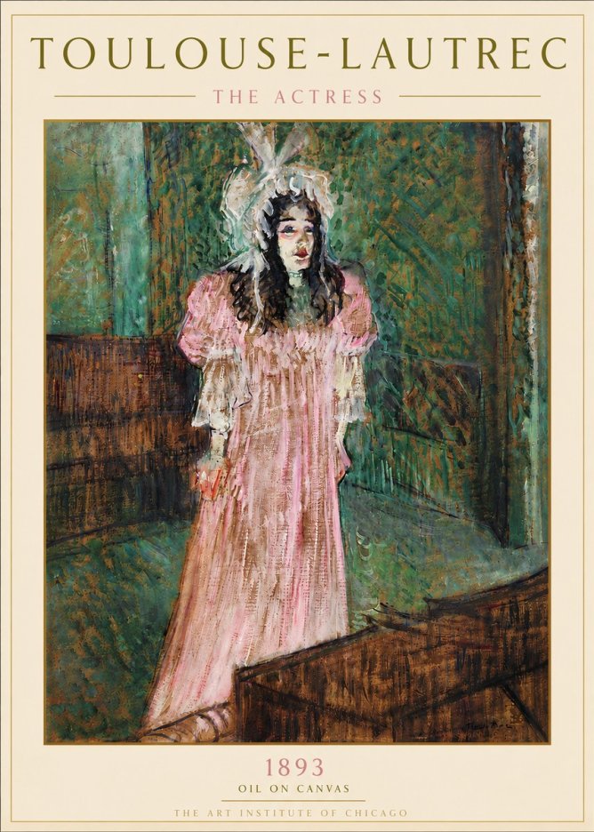 Toulouse-Lautrec The Actress No6 - Plakát