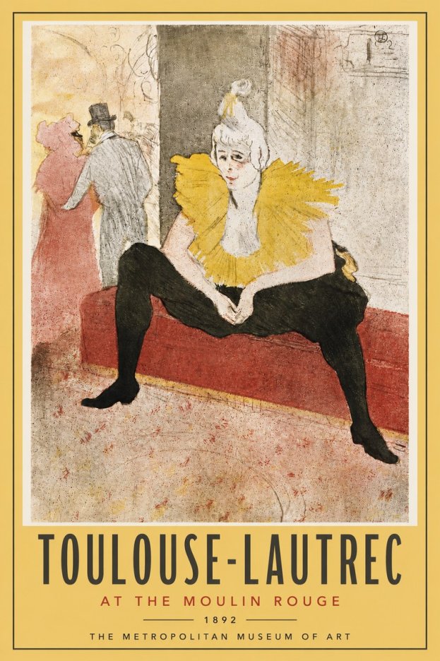 Toulouse-Lautrec At the Moulin Rouge X No4 - Plakát