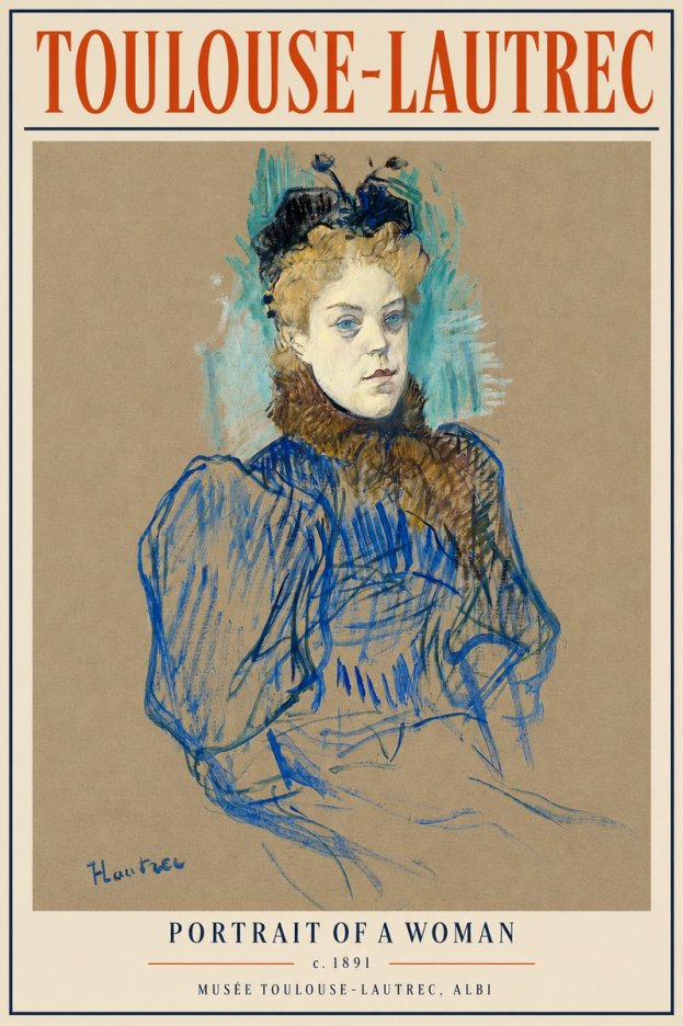 Toulouse-Lautrec Portrait of a Woman II No5 - Plakát