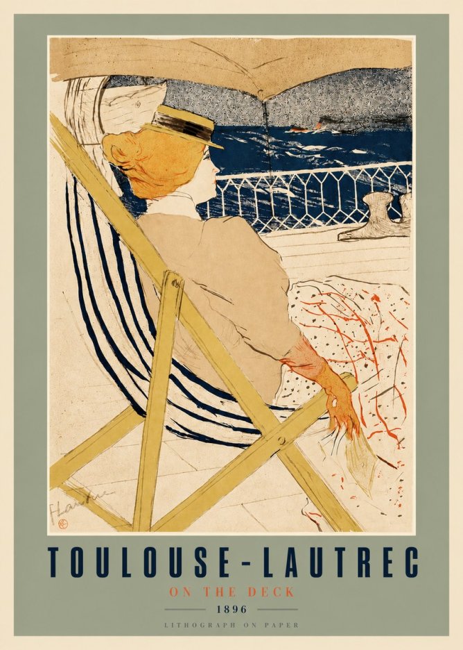 Toulouse-Lautrec On the Deck No3 - Plakát