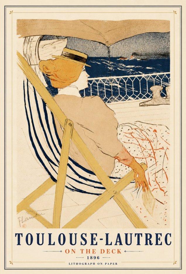 Toulouse-Lautrec On the Deck No5 - Plakát