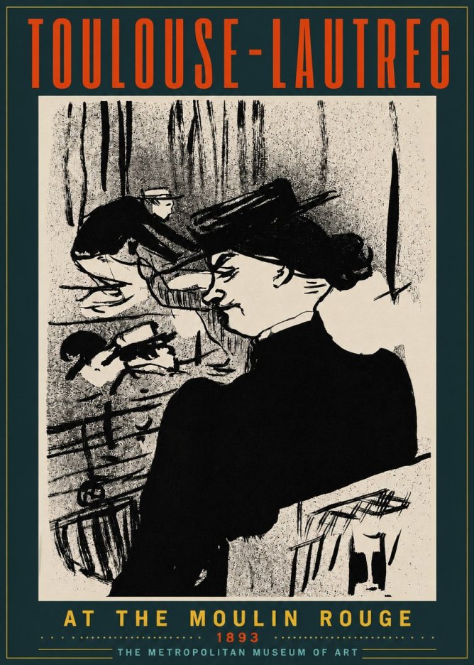 Toulouse-Lautrec At the Moulin Rouge XII No4 - Plakát