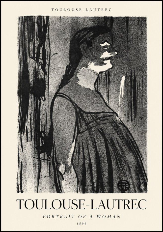 Toulouse-Lautrec Portrait of a Woman III No1 - Plakát