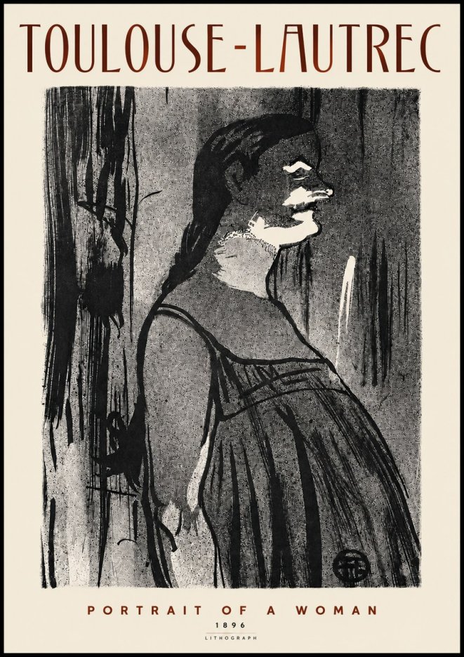 Toulouse-Lautrec Portrait of a Woman III No4 - Plakát