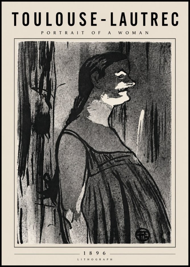 Toulouse-Lautrec Portrait of a Woman III No6 - Plakát