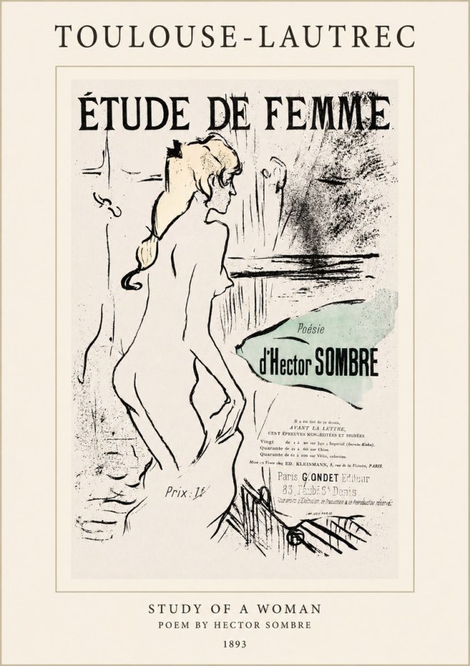 Toulouse-Lautrec Étude De Femme No1 - Plakát