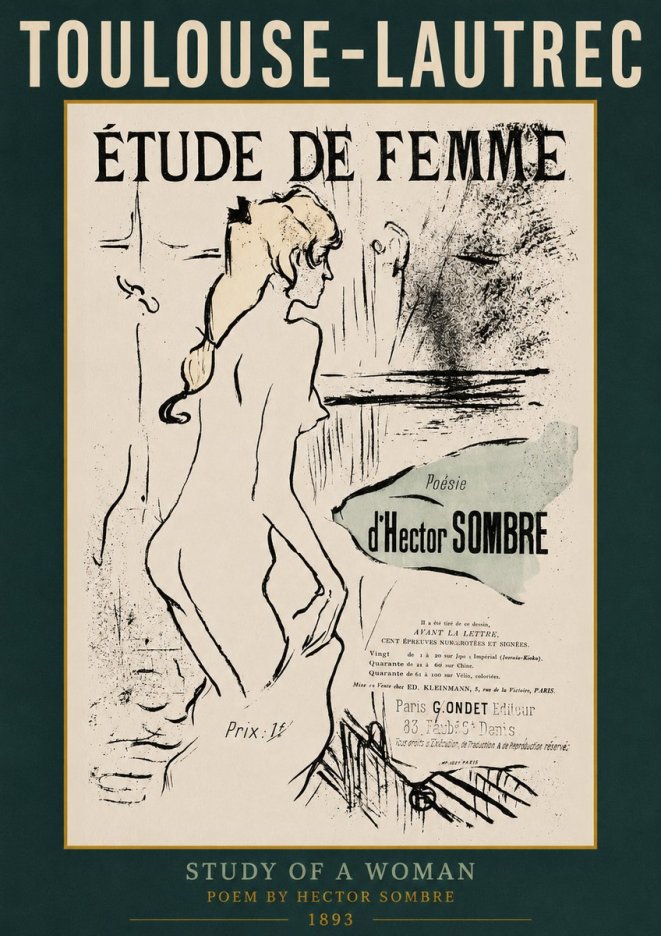 Toulouse-Lautrec Étude De Femme No2 - Plakát